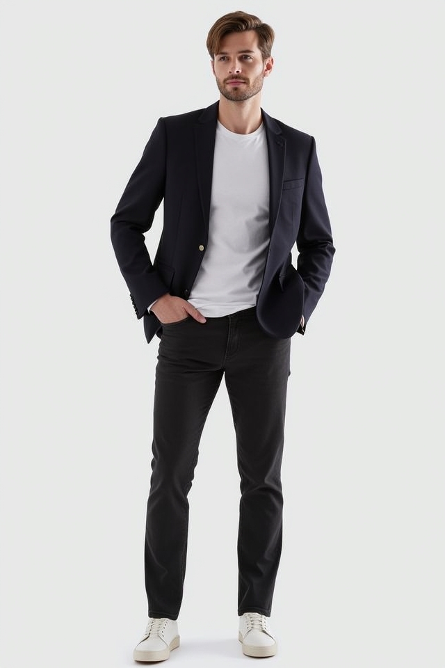 smart casual t shirt blazer