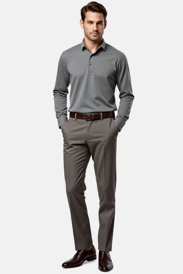 smart casual tucked polo