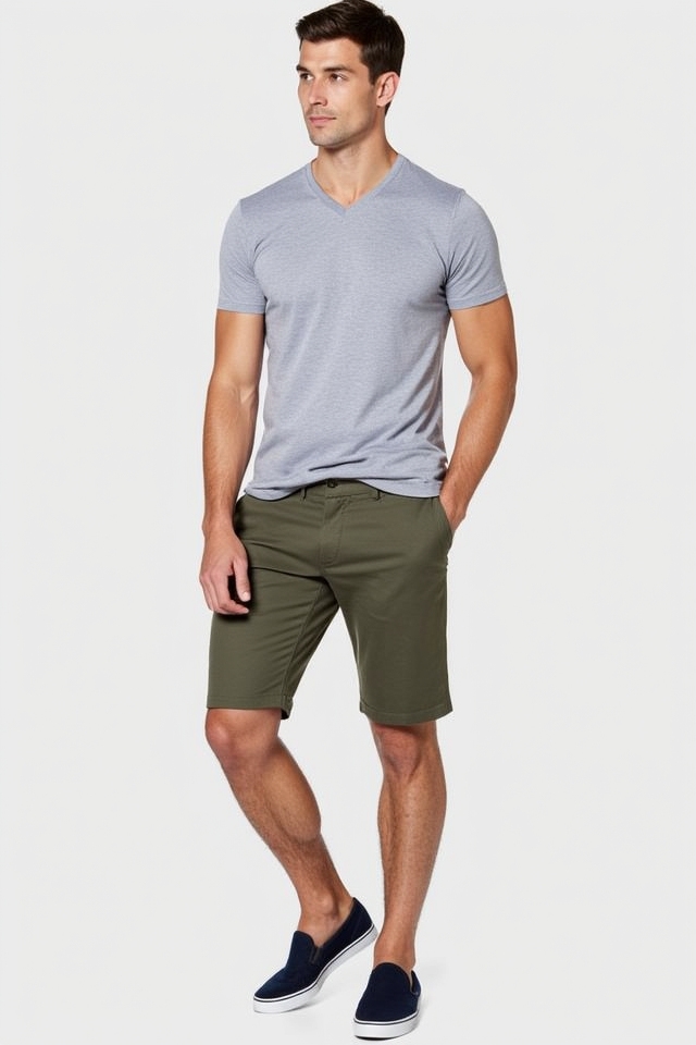 smart shorts fitted tee
