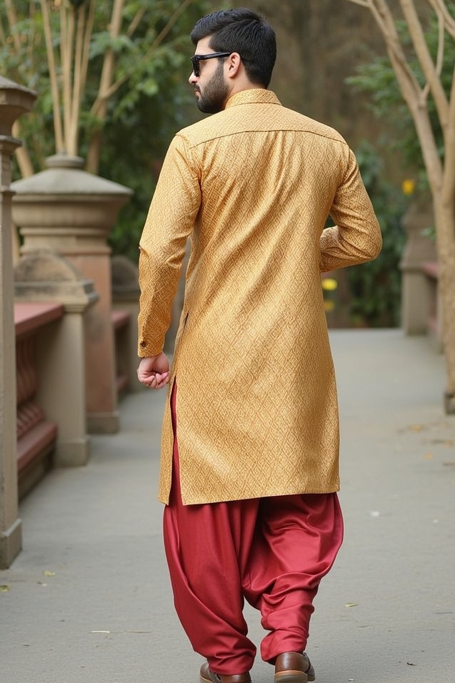 sophisticated silk kurta churidar