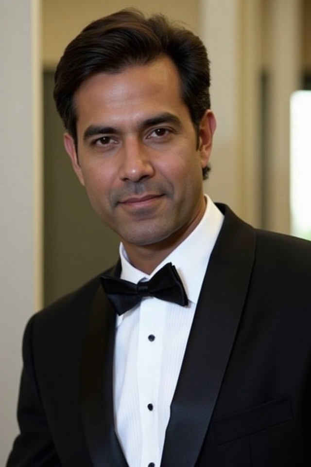 sophisticated tuxedo indian fusion