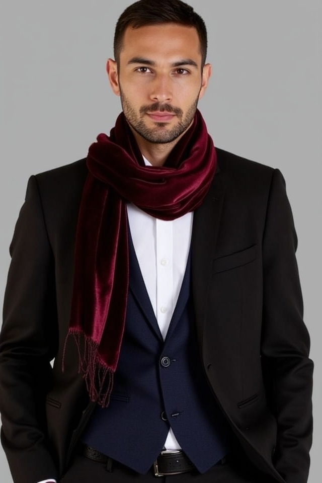 sophisticated velvet evening attire
