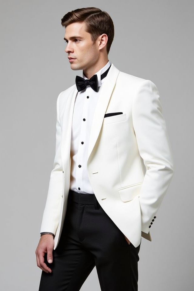 sophisticated white formal jacket