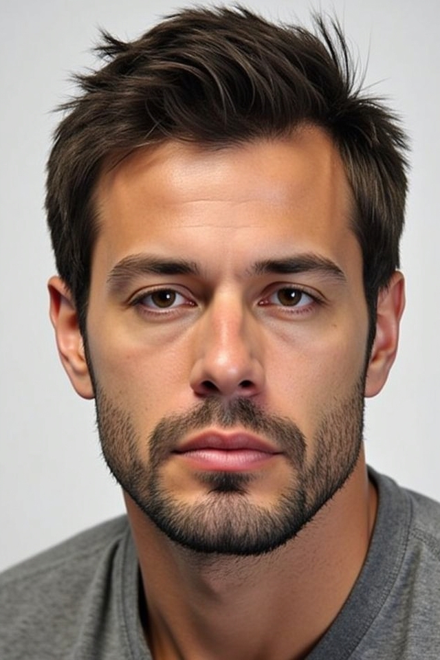 soul patch light stubble