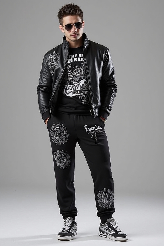 sporty edgy tracksuit style