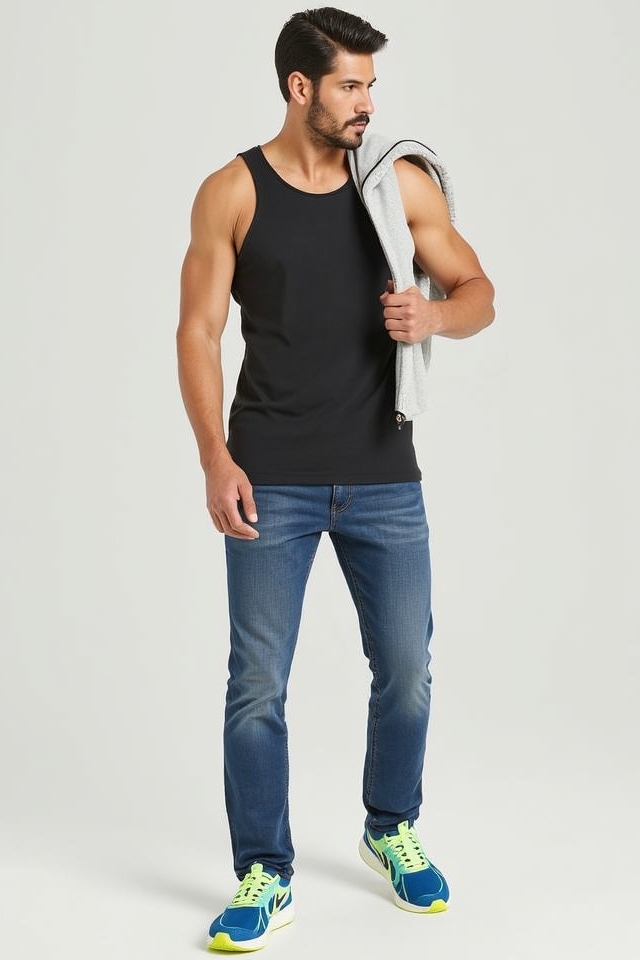 sporty tank athletic shoes