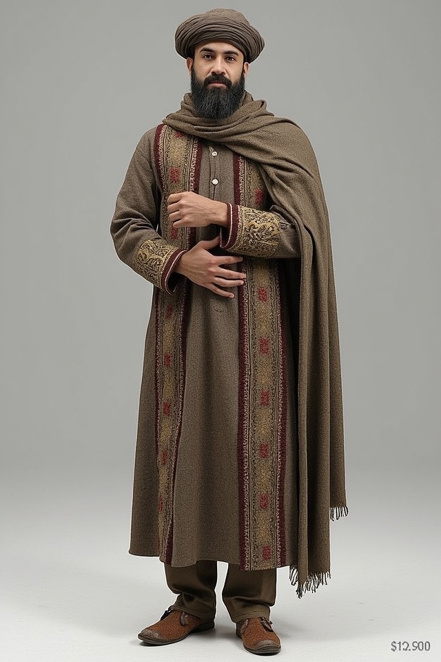 stately traditional kashmiri robe