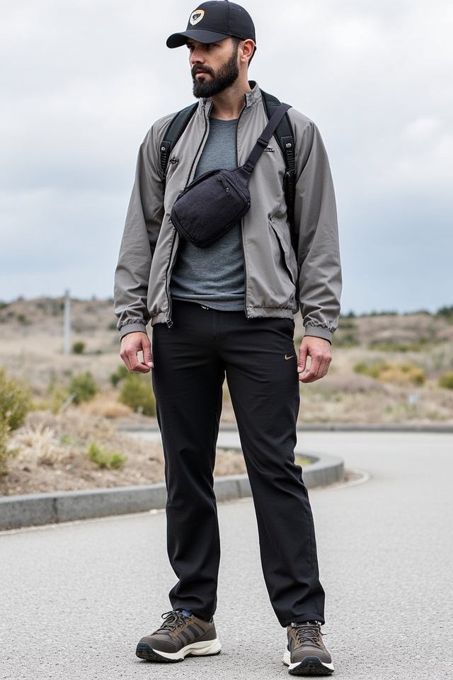 stylish functional urban exploration outfit