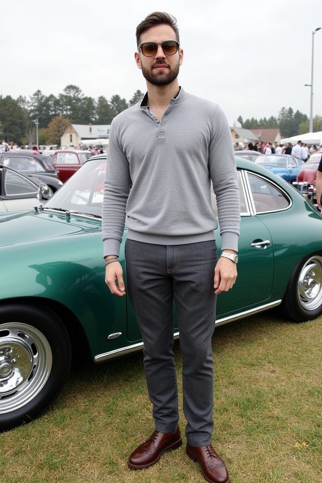 stylish relaxed henley brogues