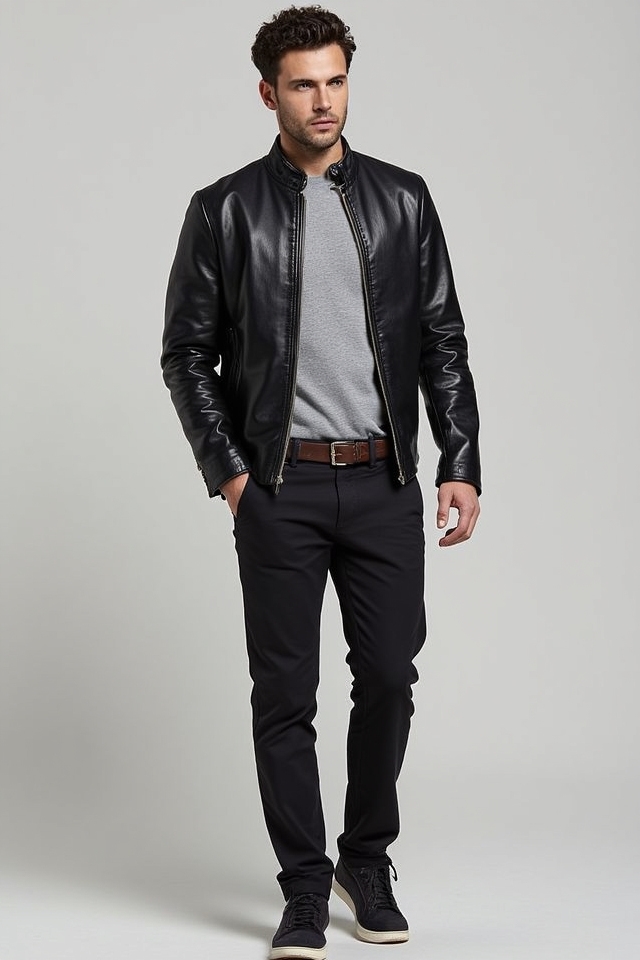 stylish rugged sweatshirt jacket pairing