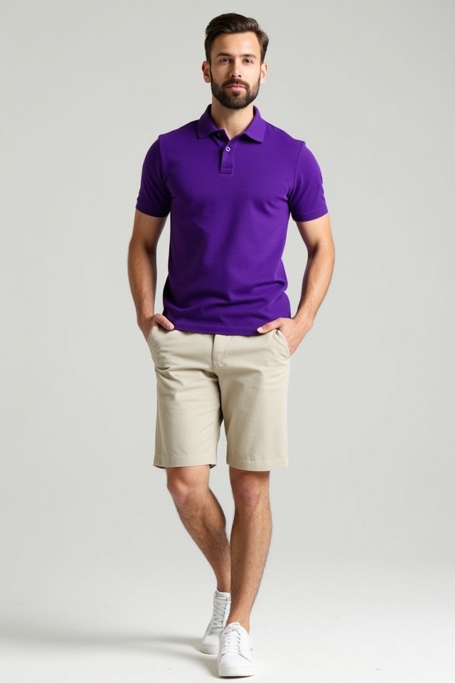 stylish violet polo weekend