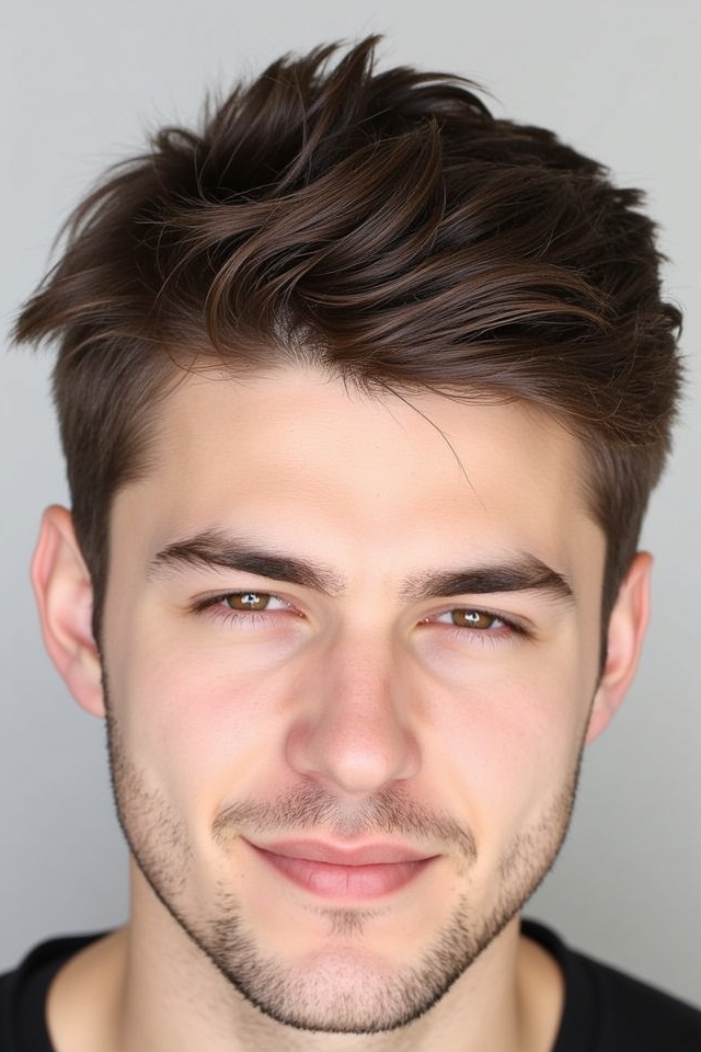 stylish wavy short quiff