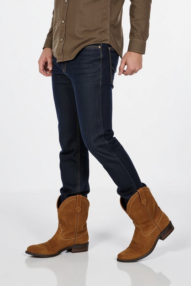 suede boots slim fit