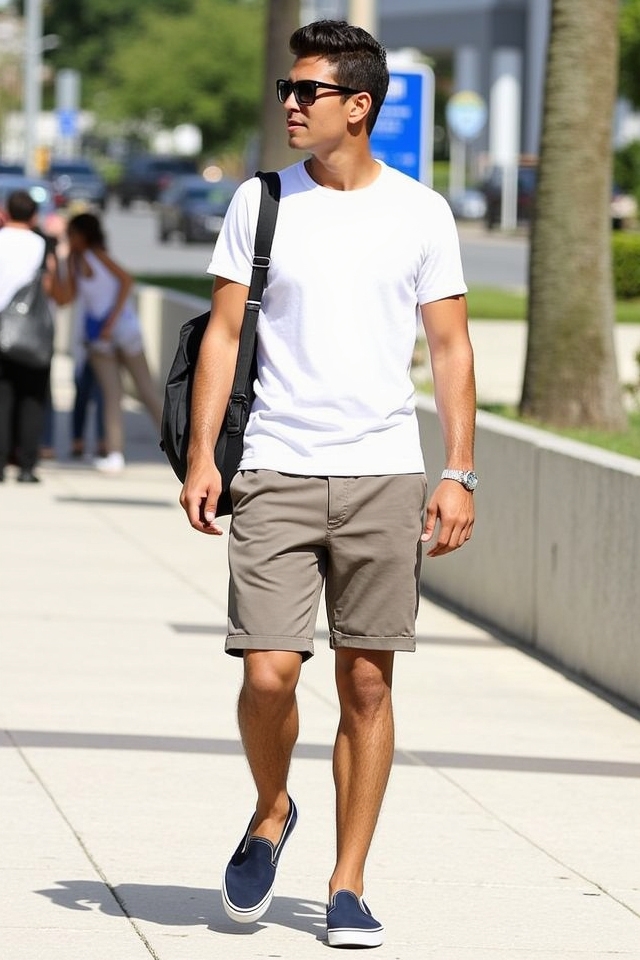 summer vans shorts ensemble