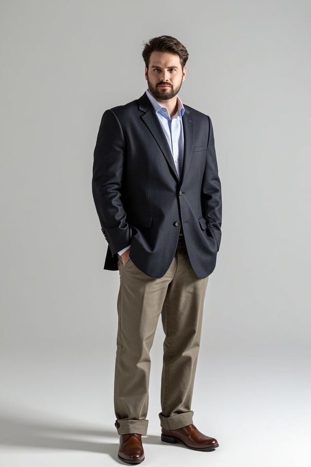 tailored blazer with chinos