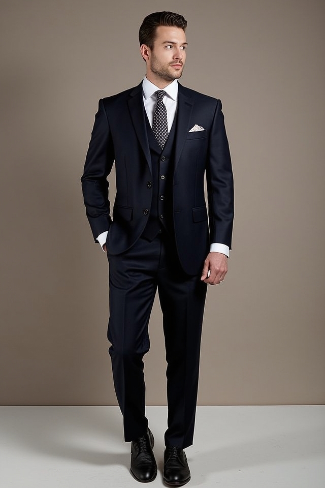 tailored suit upscale elegance
