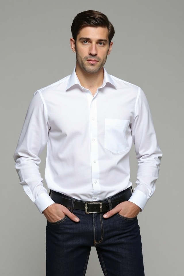 tailored white shirt outfit