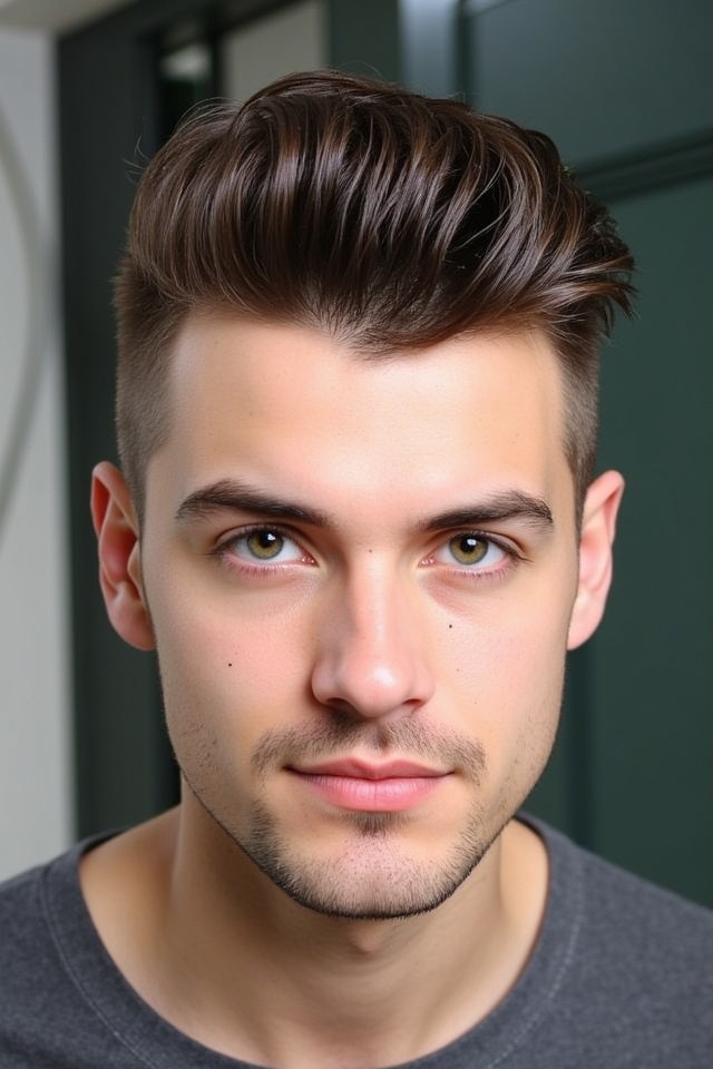 tapered short quiff style