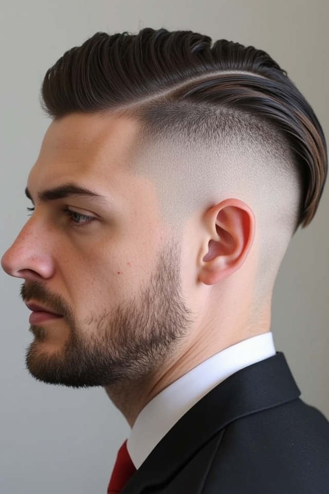 tapered undercut slick back