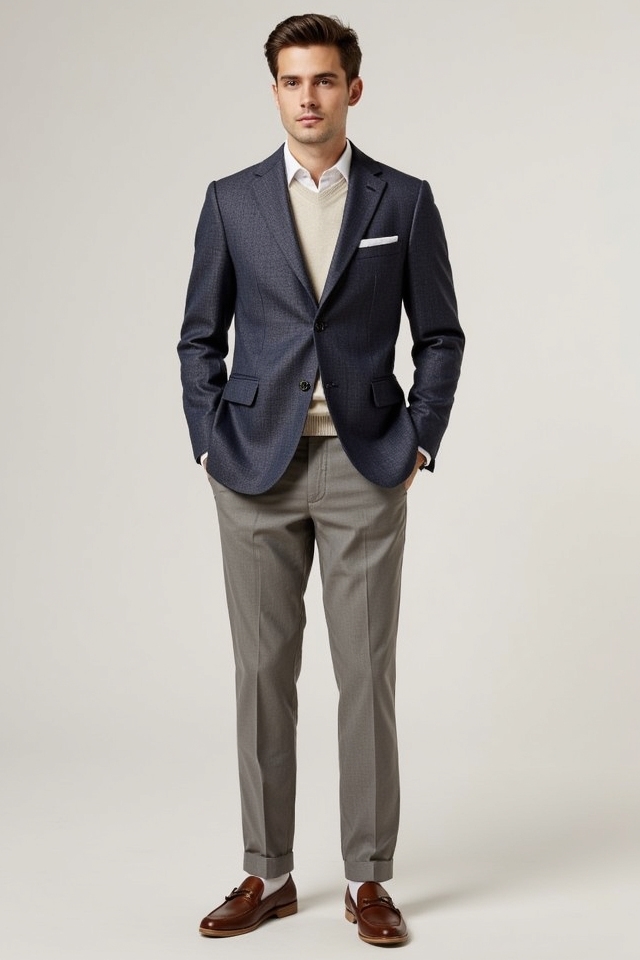 textured jacket slim ensemble