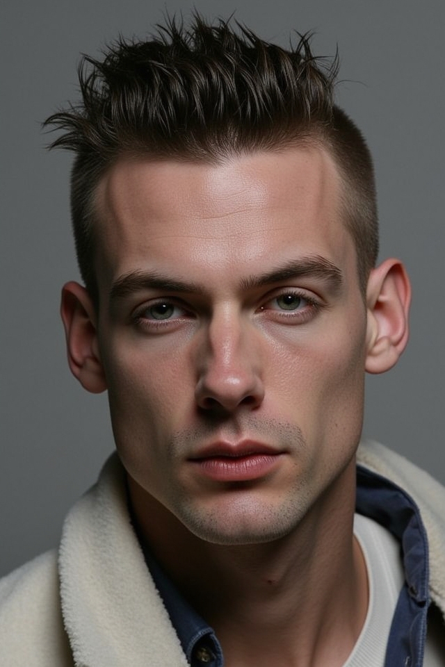 textured slick back tapered