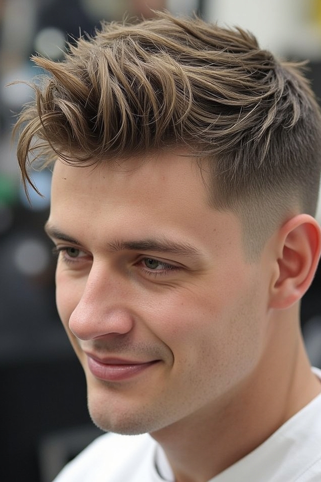 textured wavy mullet messy