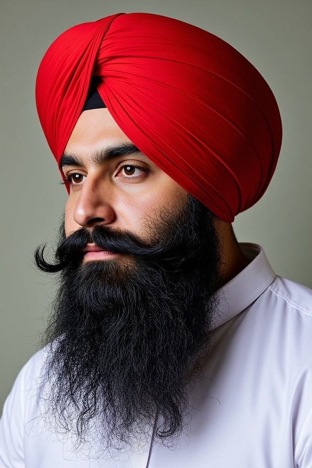 thick volume punjabi beard