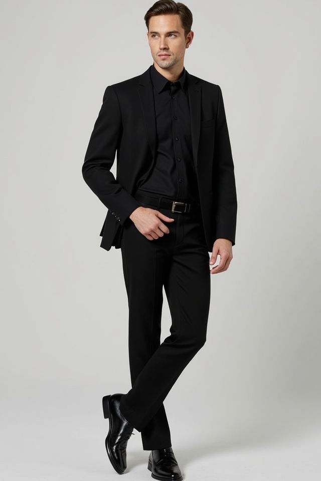 timeless all black ensemble