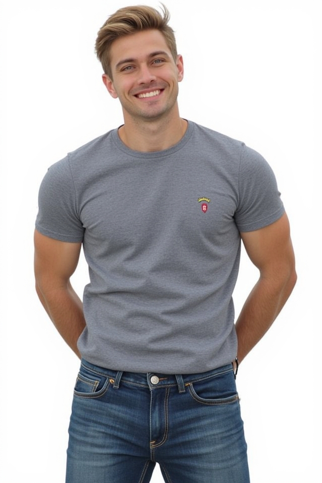 timeless crew neck jeans