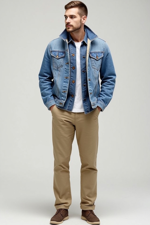 timeless denim and chinos
