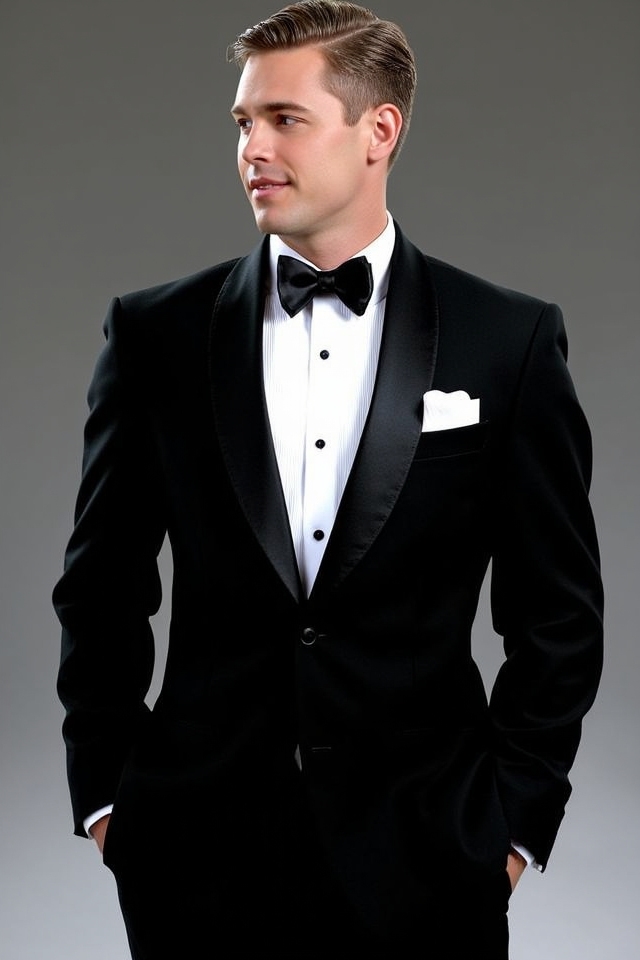 timeless elegant black tuxedo
