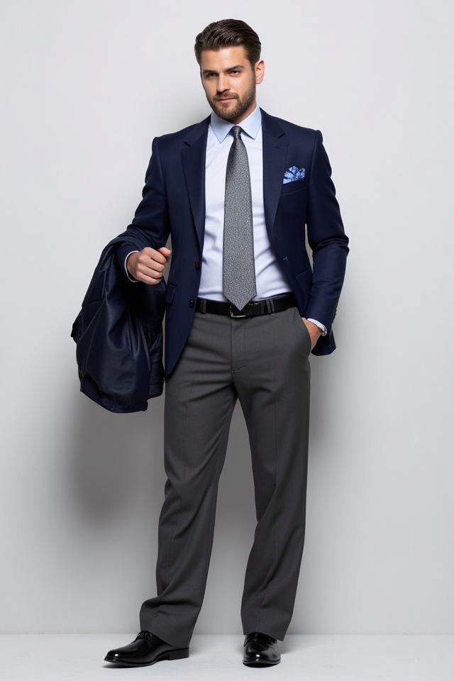 timeless navy blazer ensemble