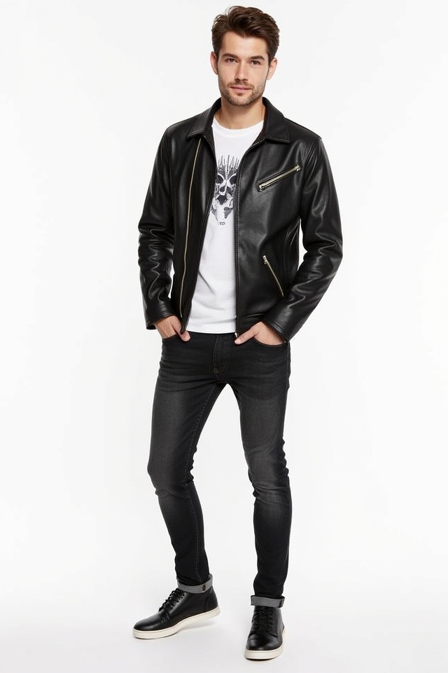 timeless rock leather combo