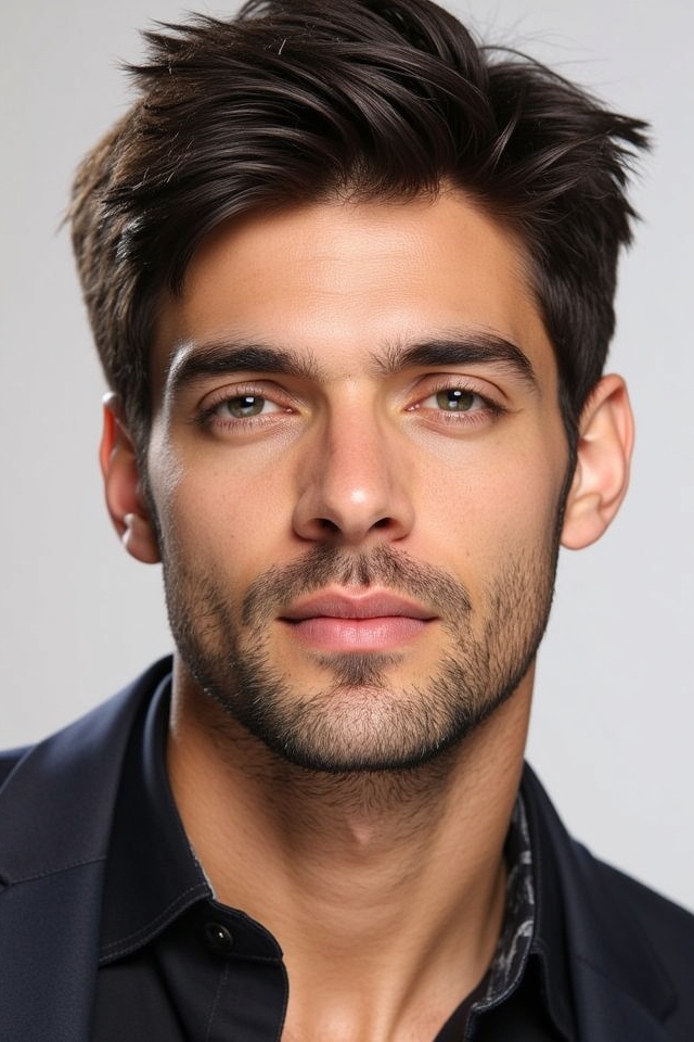 timeless sharp stubble style