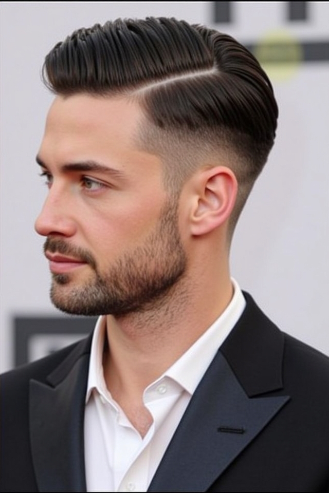 timeless slicked back wet look charm