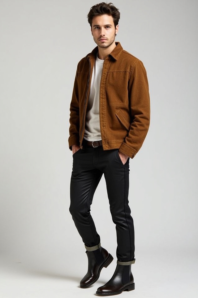 timeless suede jacket ensemble