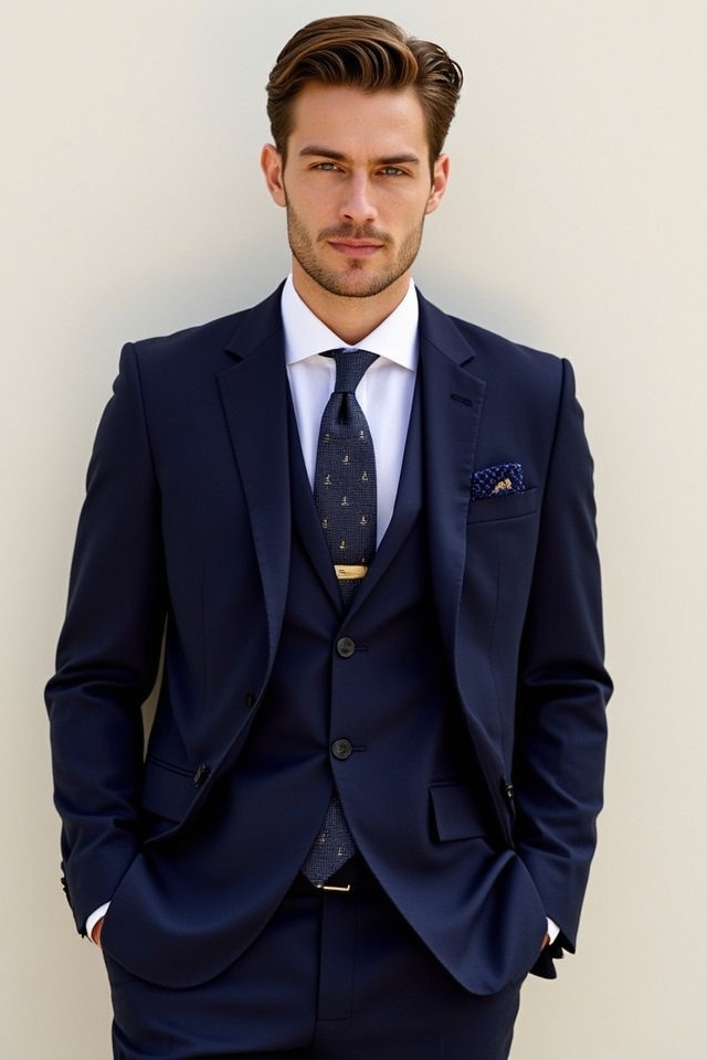 timeless tailored navy blazer