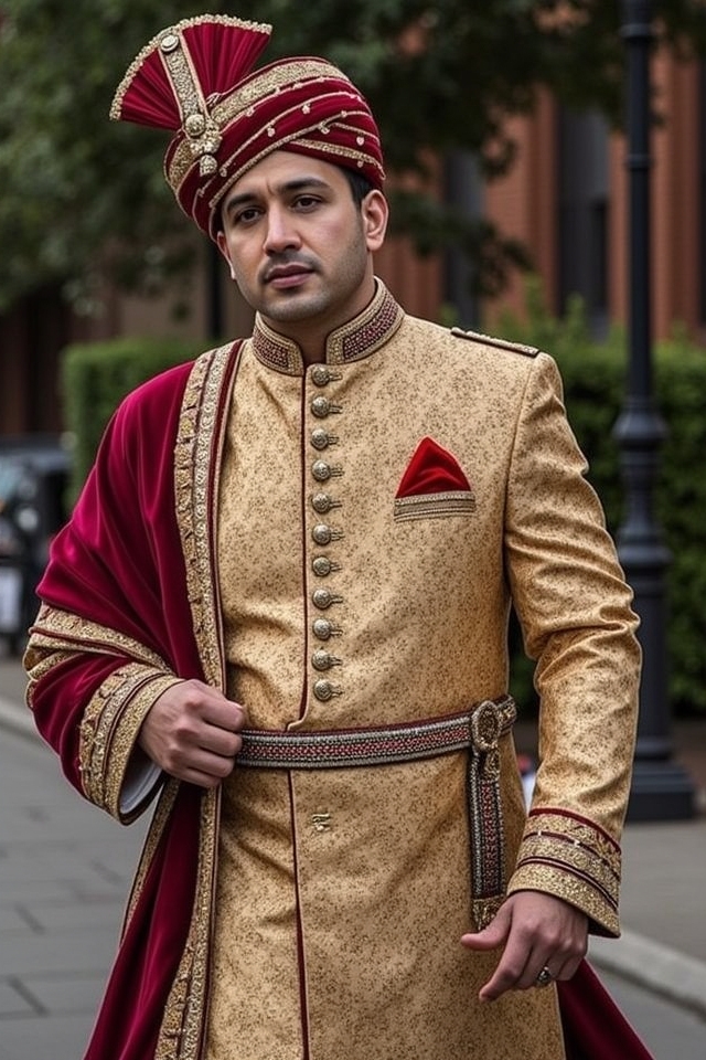 traditional elegant sherwani attire