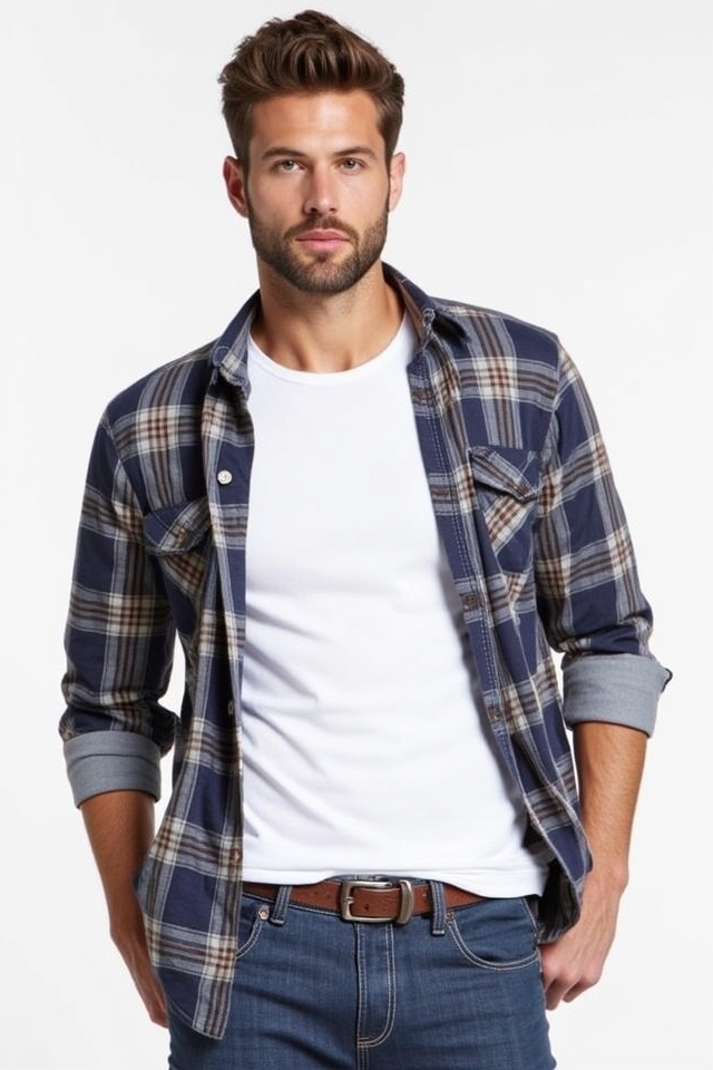 trendy white overshirt layering