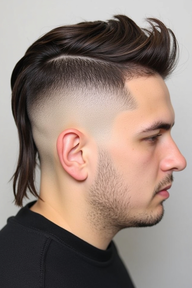 undercut mullet sharp fade