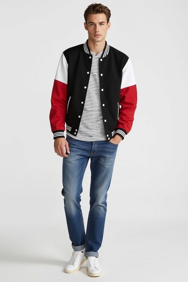 varsity jacket retro style