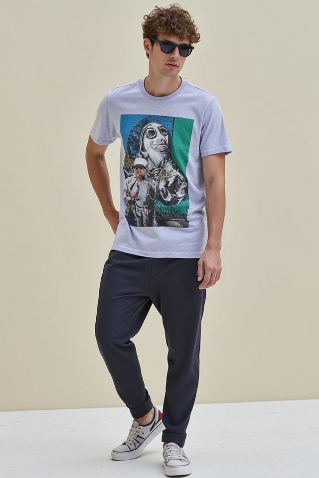 versatile casual graphic outfit