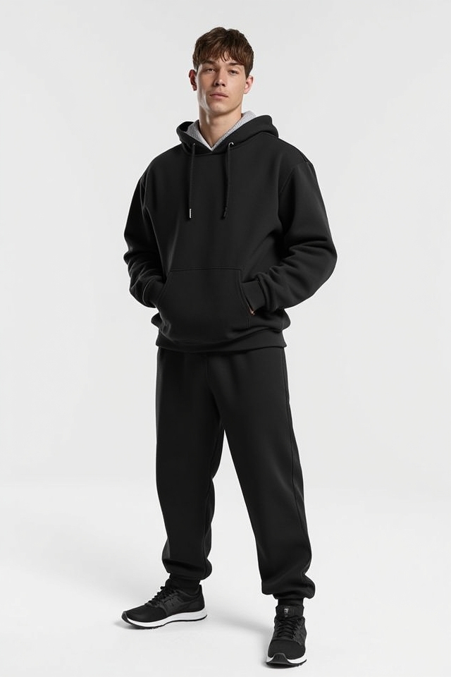 versatile monochrome workout outfit
