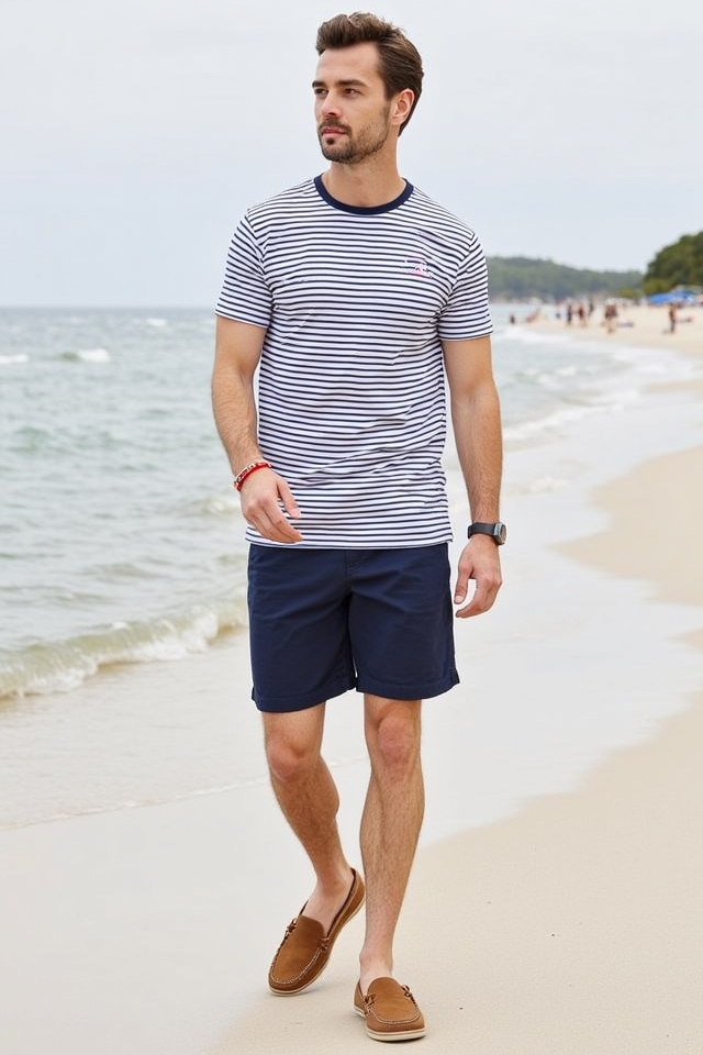 versatile nautical striped t shirt