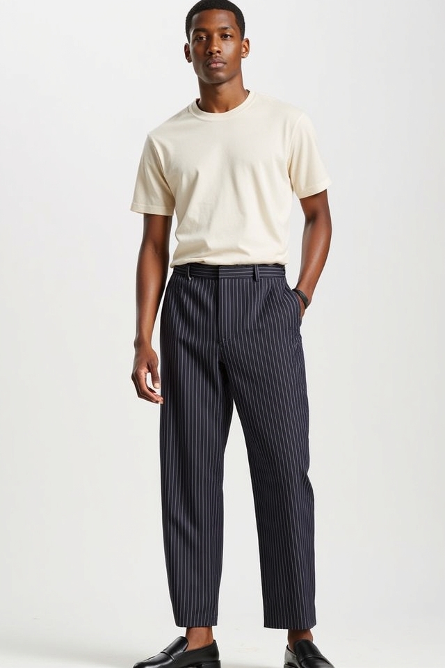 vertical stripes minimalist ensemble