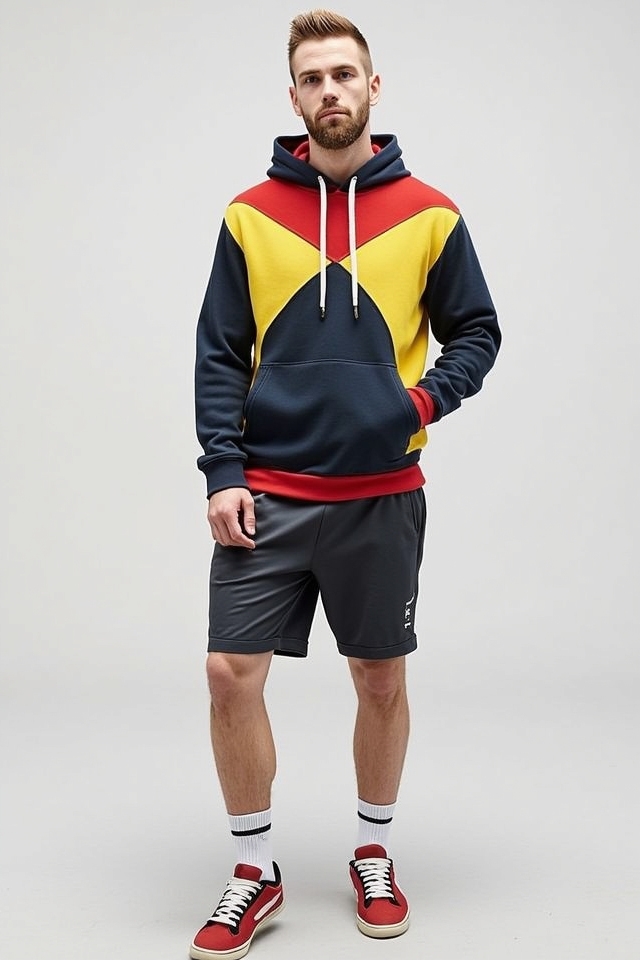 vibrant colorblock workout set