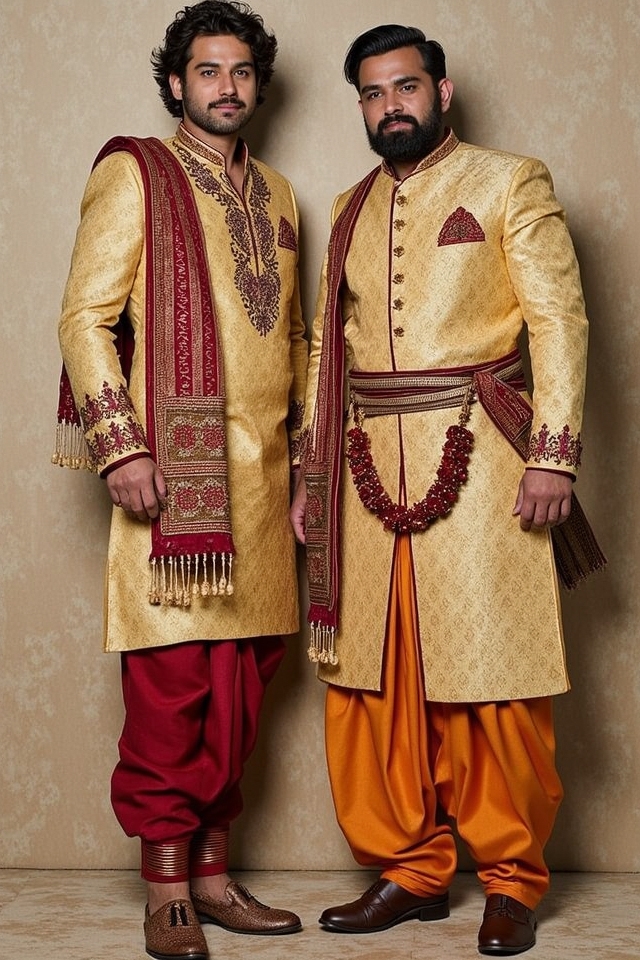 vibrant festive indo western attire