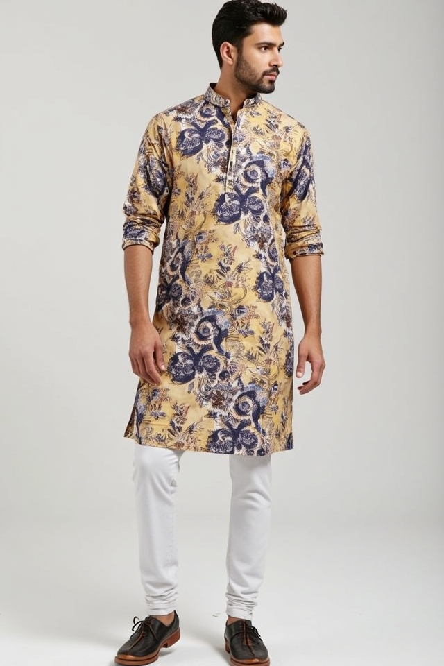 vibrant floral short kurtas