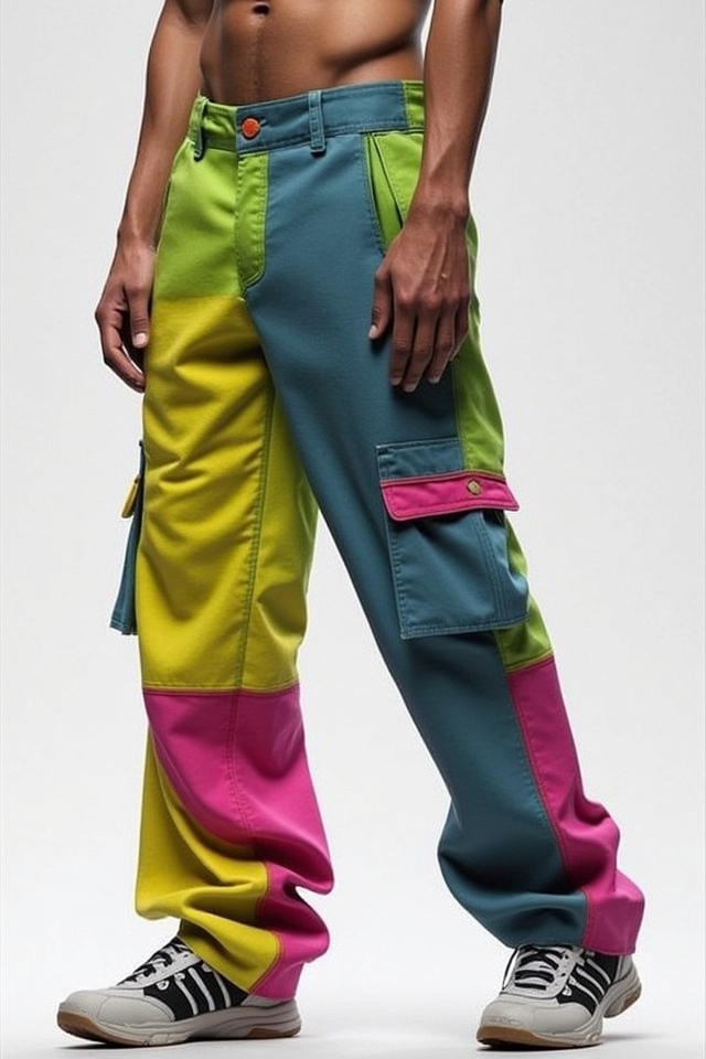vibrant hued cargo pants