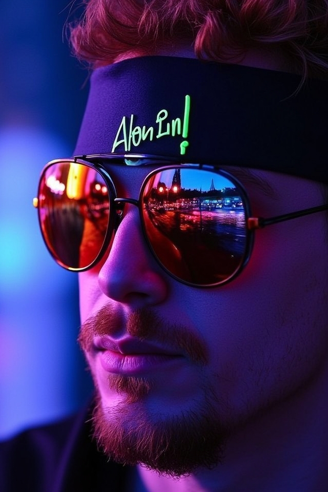 vibrant neon street accents